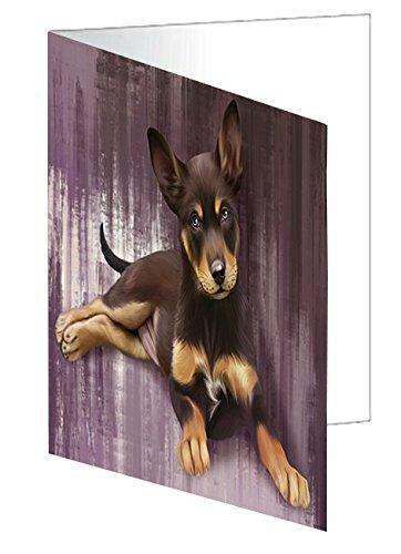 Australian Kelpie Puppy Dog Handmade Artwork Assorted Pets Greeting Cards and Note Cards with Envelopes for All Occasions and Holiday Seasons