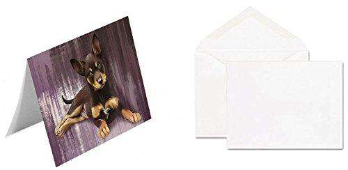 Australian Kelpie Puppy Dog Handmade Artwork Assorted Pets Greeting Cards and Note Cards with Envelopes for All Occasions and Holiday Seasons
