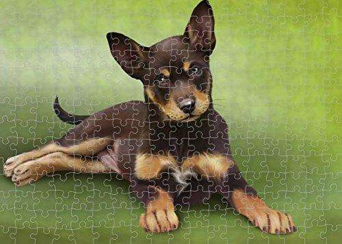 Australian Kelpie Puppy Dog Puzzle with Photo Tin