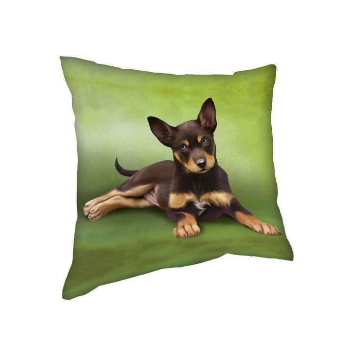Australian Kelpie Puppy Dog Throw Pillow