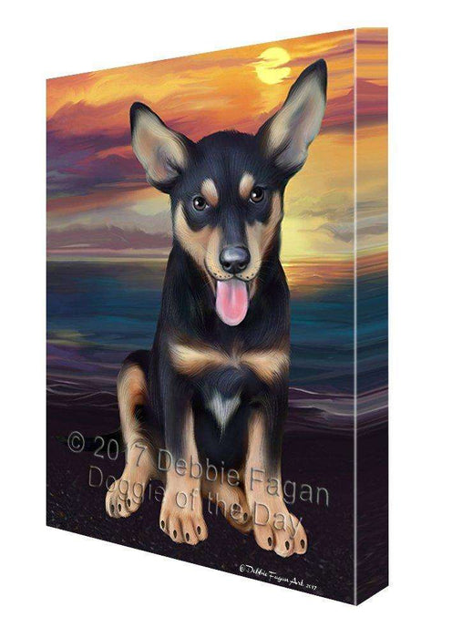 Australian Kelpies Dog Canvas Wall Art