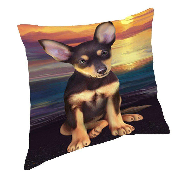 Australian Kelpies Dog Throw Pillow D513