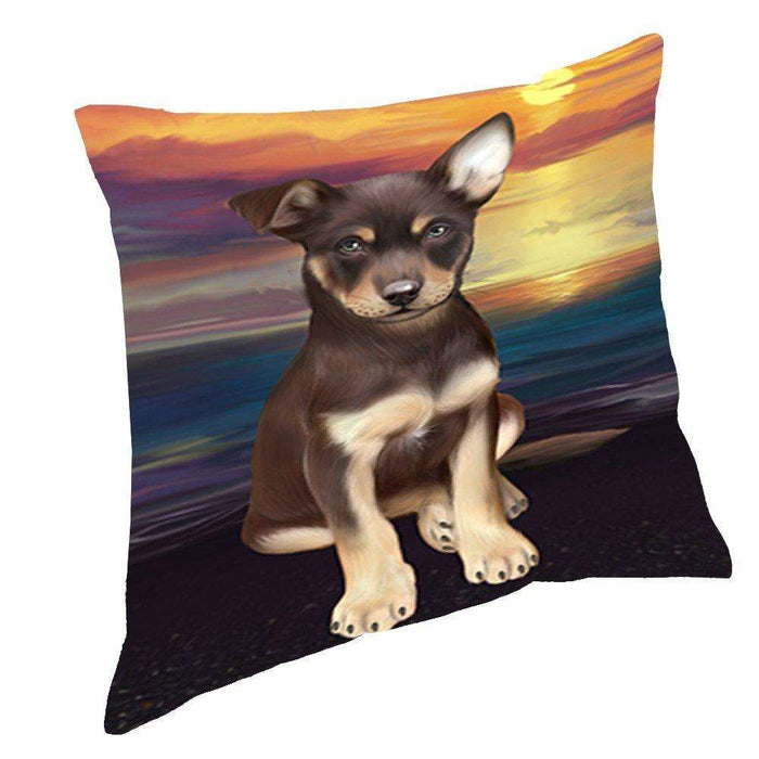 Australian Kelpies Dog Throw Pillow D514