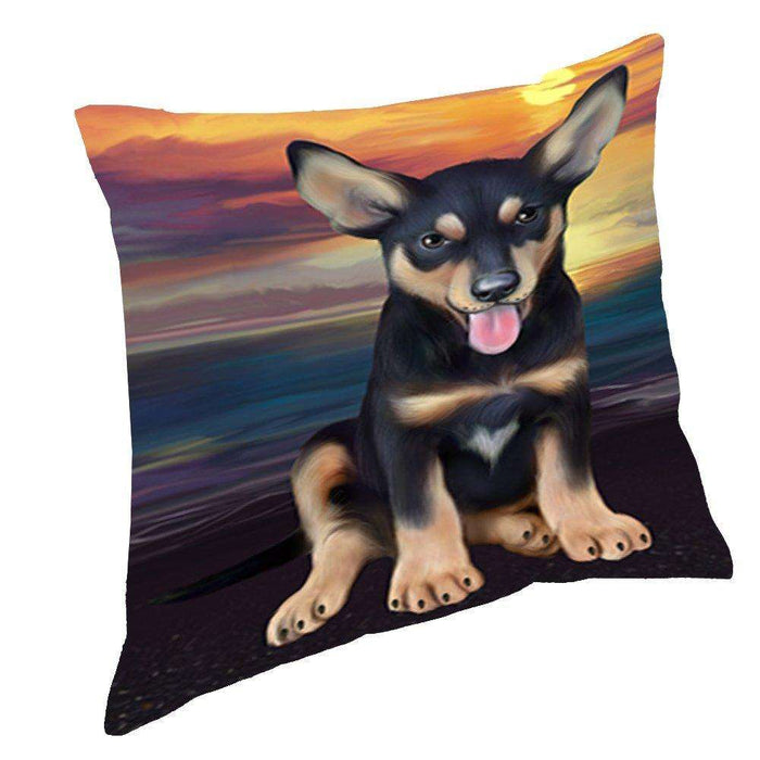 Australian Kelpies Dog Throw Pillow D515