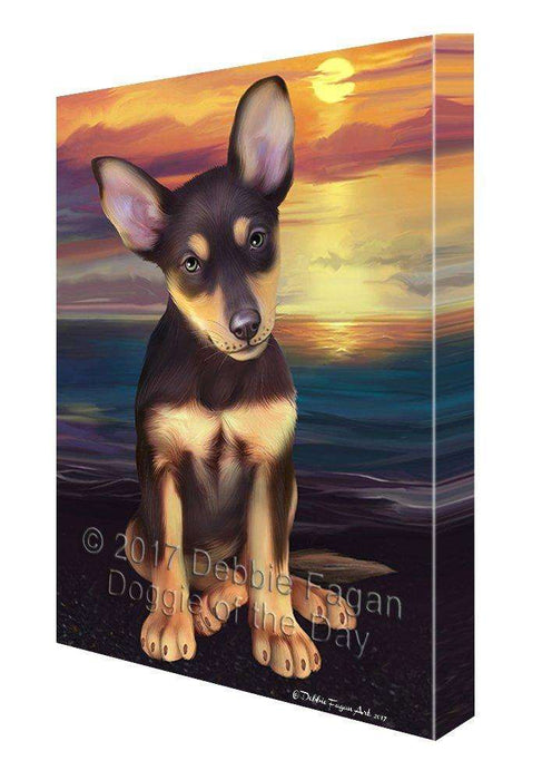 Australian Kelpies Dog Wall Art Canvas CV176