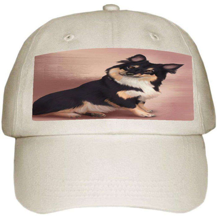 Australian Shepherd Black Dog Ball Hat Cap Off White