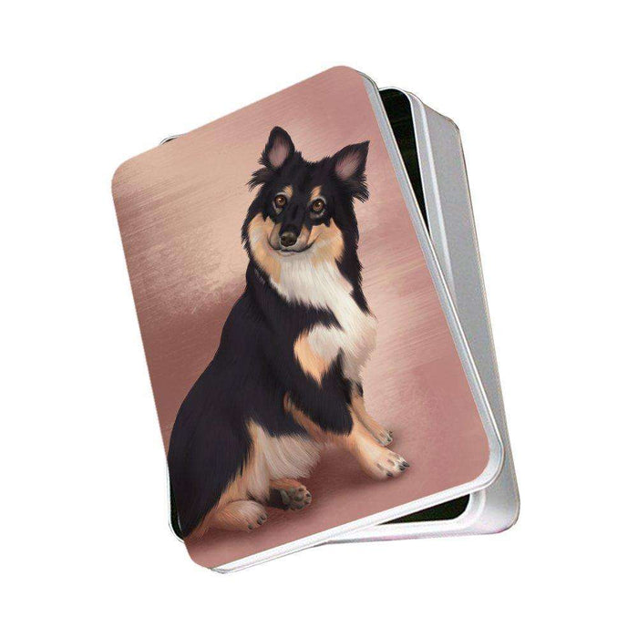 Australian Shepherd Black Dog Photo Tin