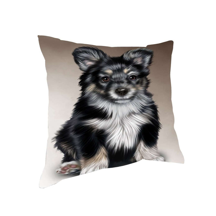 Australian Shepherd Black Puppy Dog Throw Pillow