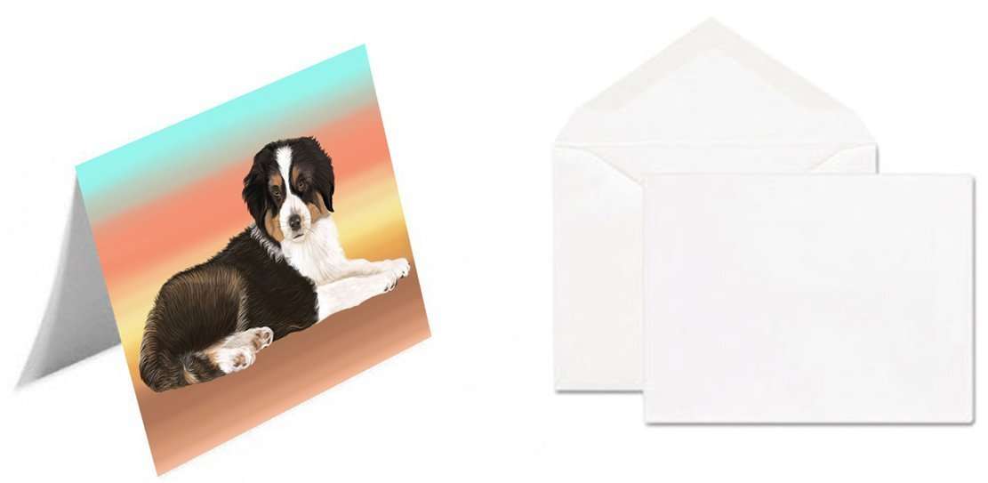 Australian Shepherd Black Tri Dog Handmade Artwork Assorted Pets Greeting Cards and Note Cards with Envelopes for All Occasions and Holiday Seasons