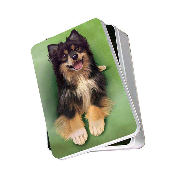 Australian Shepherd Black Tri Dog Photo Storage Tin