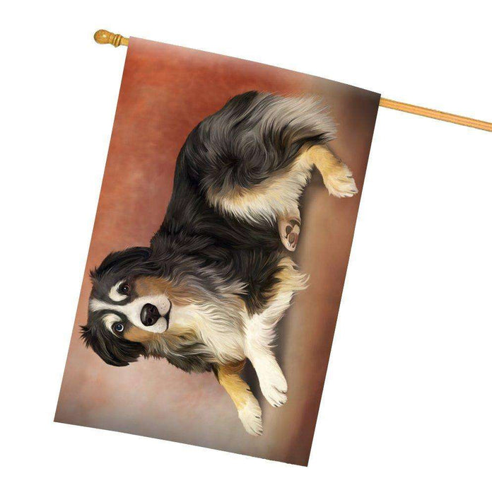 Australian Shepherd Blue Merle Dog All Weather House Flag