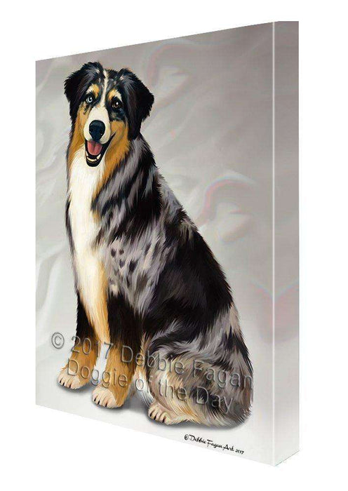 Australian Shepherd Blue Merle Dog Canvas Wall Art