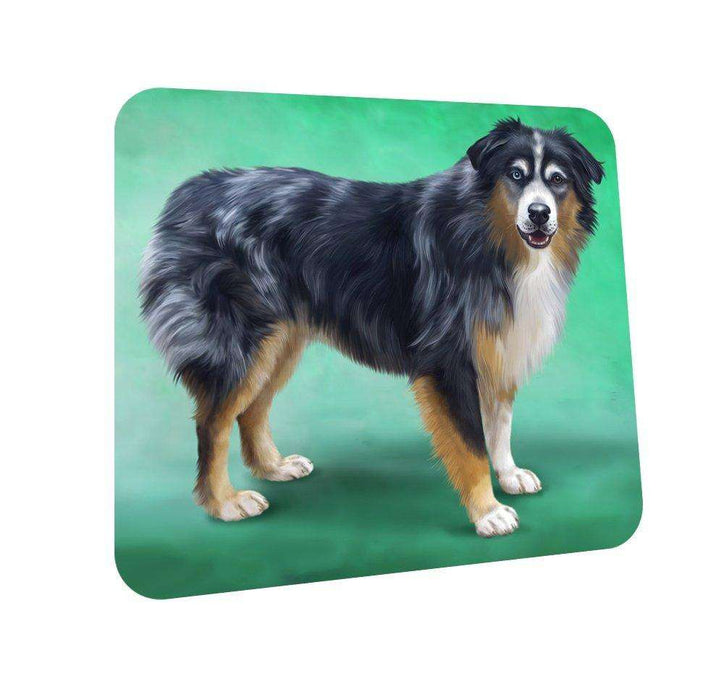 Australian Shepherd Blue Merle Dog Coasters Set of 4