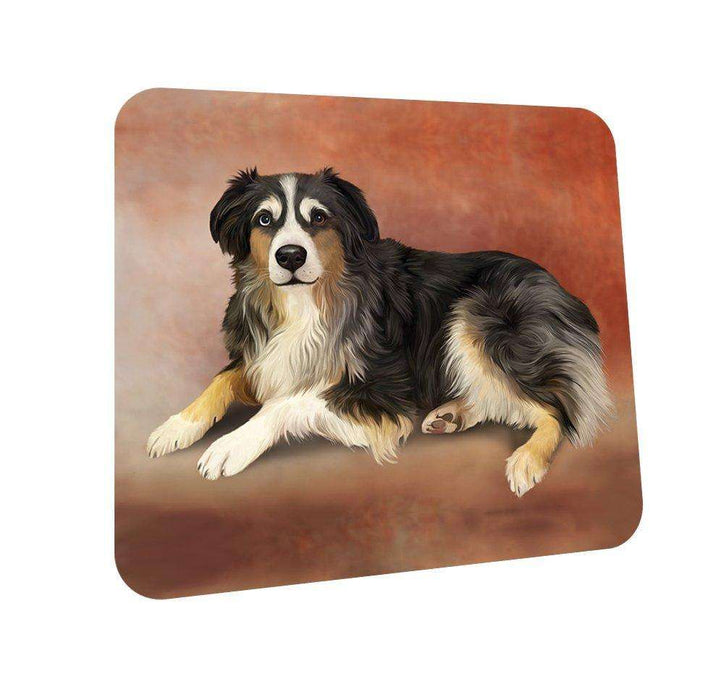 Australian Shepherd Blue Merle Dog Coasters Set of 4