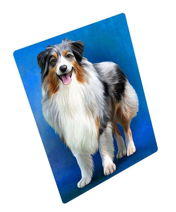 Australian Shepherd Blue Merle Dog Large Refrigerator / Dishwasher Magnet 11.5" x 17.6"