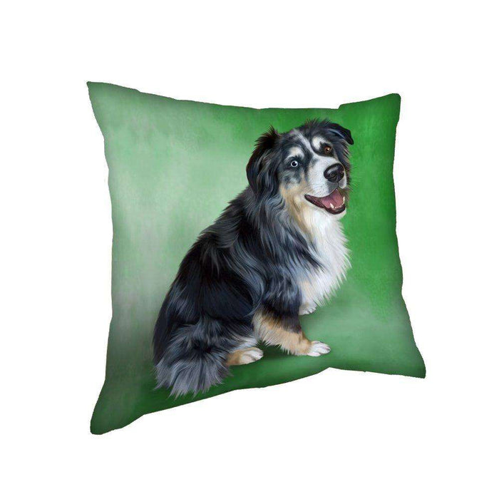 Australian Shepherd Blue Merle Dog Throw Pillow