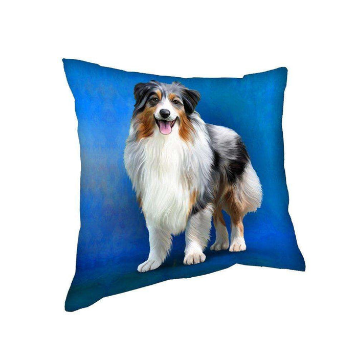 Australian Shepherd Blue Merle Dog Throw Pillow