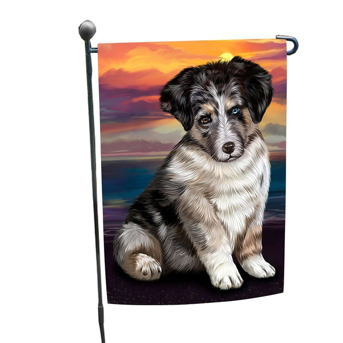 Australian Shepherd Brown Puppy Dog Garden Flag