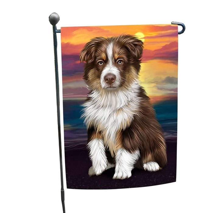 Australian Shepherd Brown Puppy Dog Garden Flag