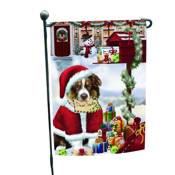 Australian Shepherd Dear Santa Letter Christmas Holiday Mailbox Dog Garden Flag