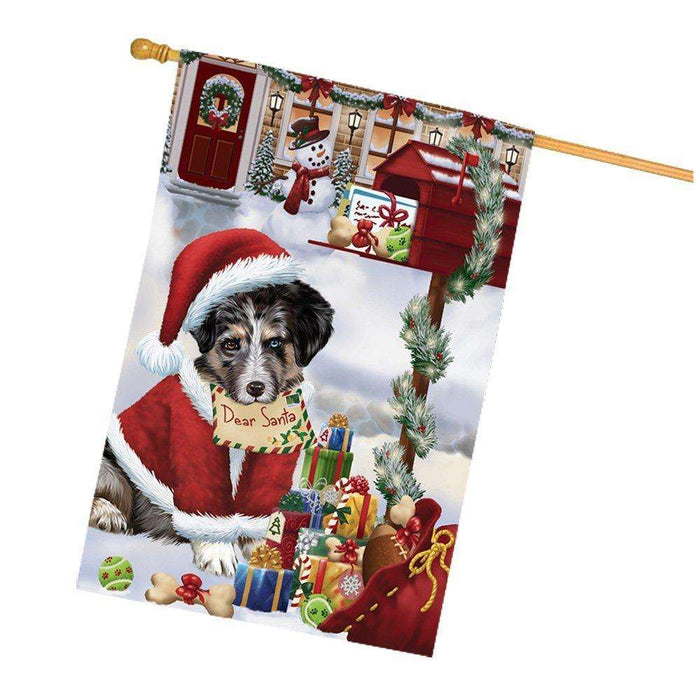 Australian Shepherd Dear Santa Letter Christmas Holiday Mailbox Dog House Flag