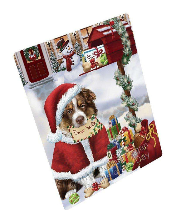 Australian Shepherd Dear Santa Letter Christmas Holiday Mailbox Dog Magnet Mini (3.5" x 2")