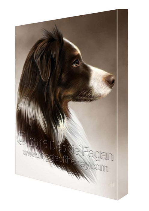 Australian Shepherd Dog Art Portrait Print Canvas