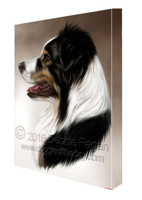 Australian Shepherd Dog Art Portrait Print Canvas