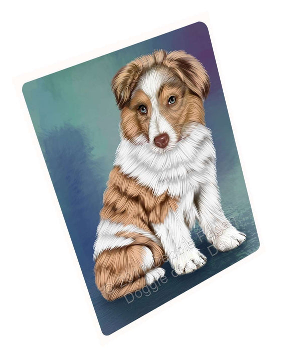 Australian Shepherd Dog Art Portrait Print Woven Throw Sherpa Plush Fleece Blanket