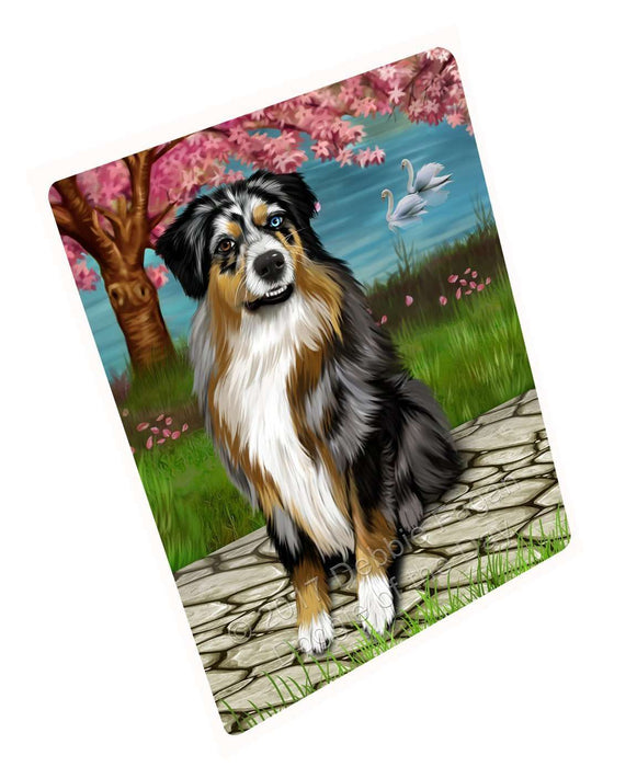 Australian Shepherd Dog Art Portrait Print Woven Throw Sherpa Plush Fleece Blanket