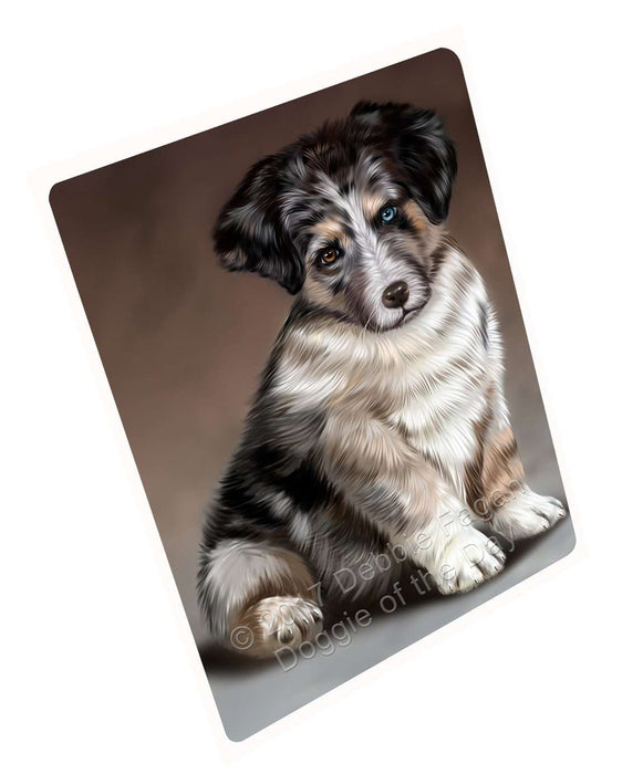 Australian Shepherd Dog Art Portrait Print Woven Throw Sherpa Plush Fleece Blanket