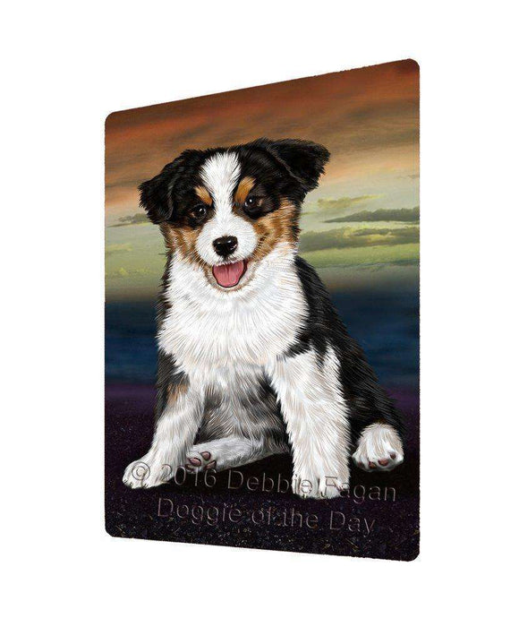 Australian Shepherd Dog Art Portrait Print Woven Throw Sherpa Plush Fleece Blanket