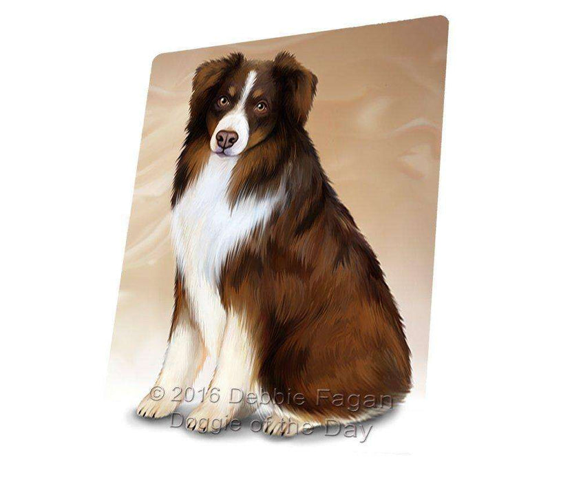 Australian Shepherd Dog Art Portrait Print Woven Throw Sherpa Plush Fleece Blanket