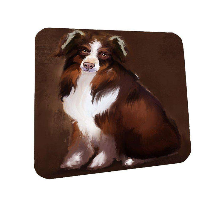 Australian Shepherd Dog Coasters Set of 4