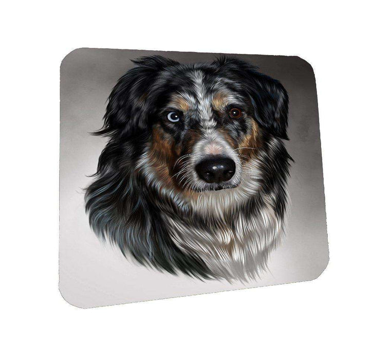 Australian Shepherd Dog Coasters Set of 4