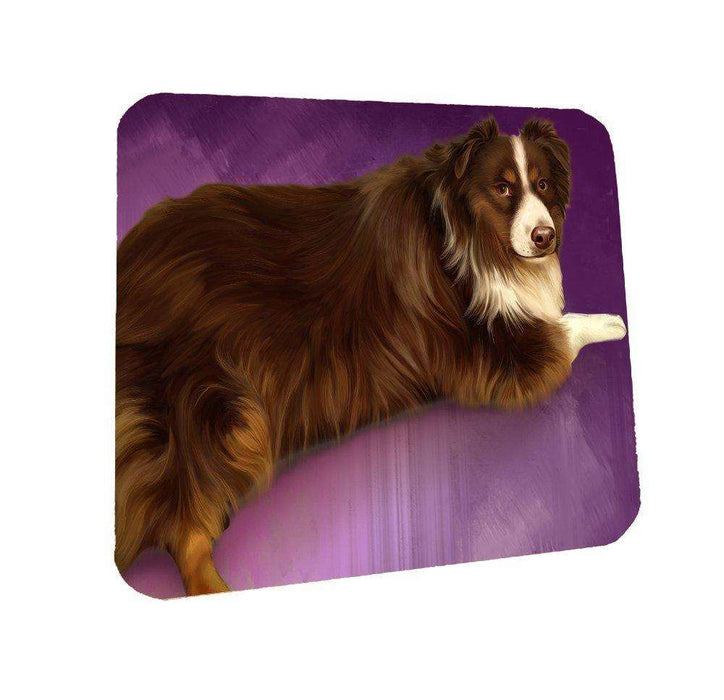 Australian Shepherd Dog Coasters Set of 4