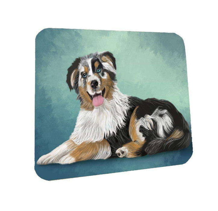 Australian Shepherd Dog Coasters Set of 4