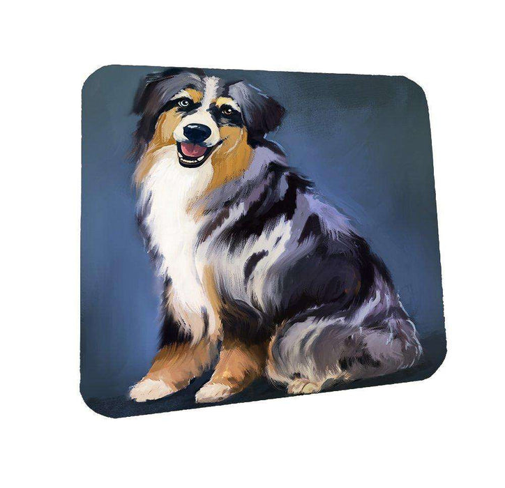 Australian Shepherd Dog Coasters Set of 4