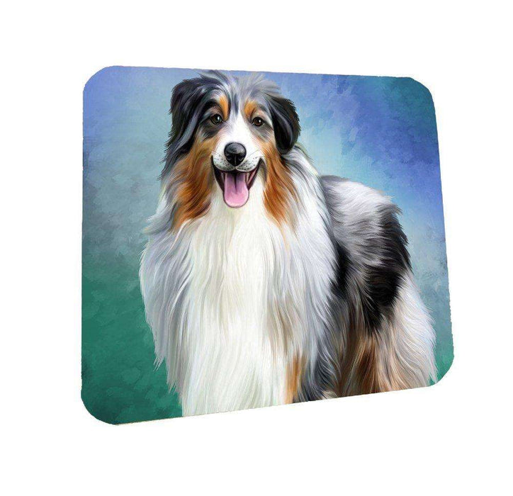 Australian Shepherd Dog Coasters Set of 4