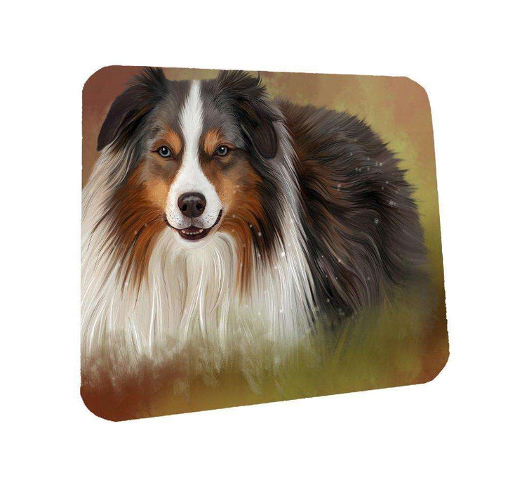 Australian Shepherd Dog Coasters Set of 4