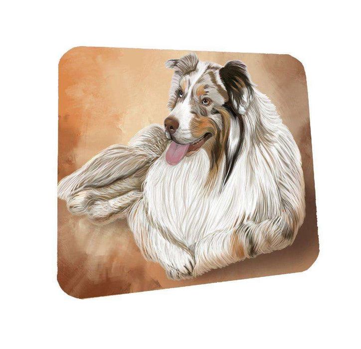 Australian Shepherd Dog Coasters Set of 4