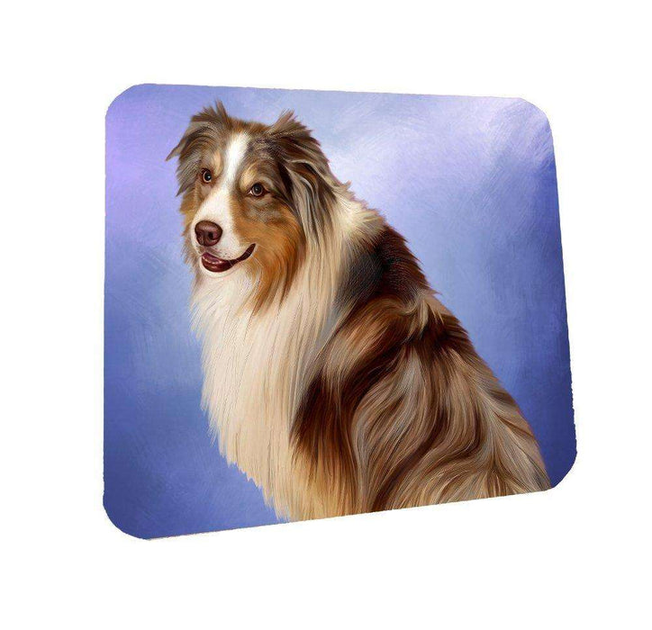 Australian Shepherd Dog Coasters Set of 4