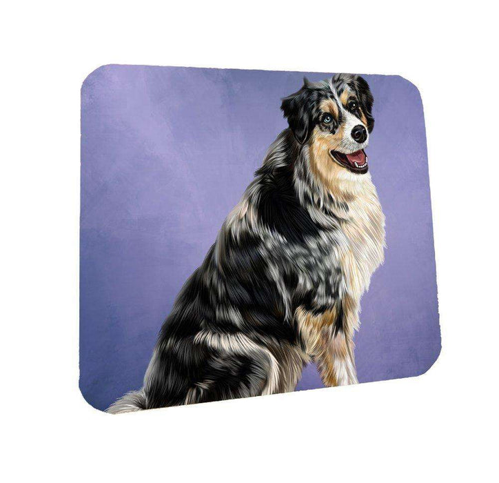 Australian Shepherd Dog Coasters Set of 4