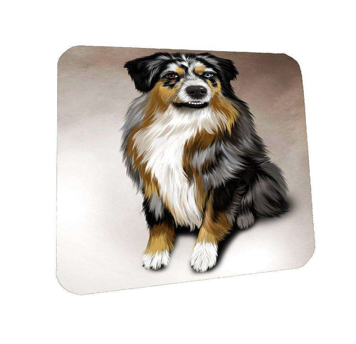 Australian Shepherd Dog Coasters Set of 4