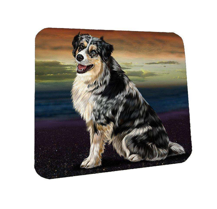 Australian Shepherd Dog Coasters Set of 4