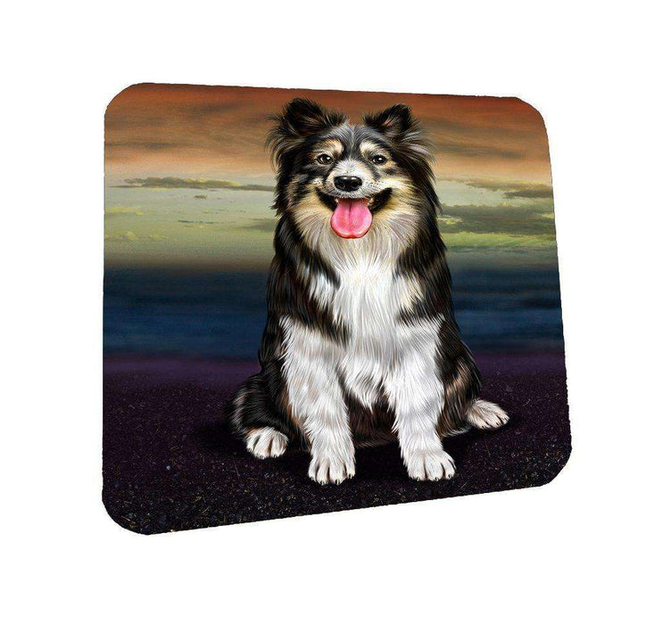 Australian Shepherd Dog Coasters Set of 4