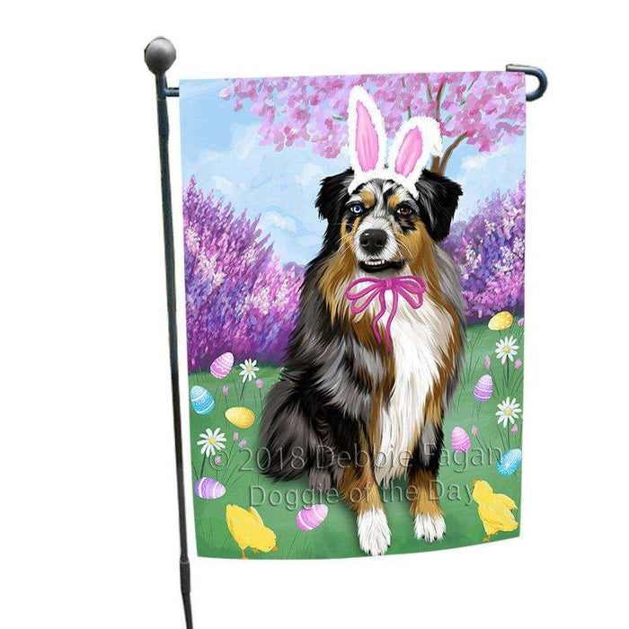 Australian Shepherd Dog Easter Holiday Garden Flag GFLG48945