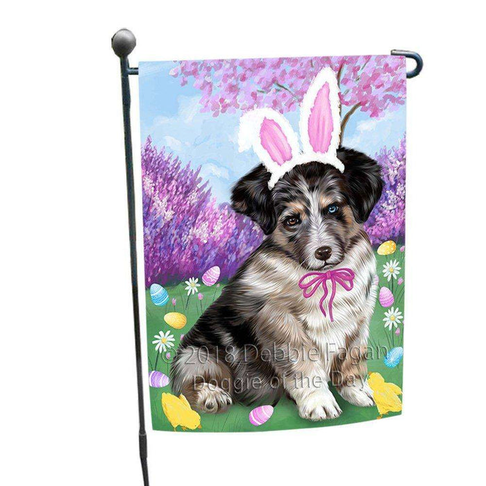 Australian Shepherd Dog Easter Holiday Garden Flag GFLG48946