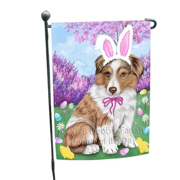 Australian Shepherd Dog Easter Holiday Garden Flag GFLG48947