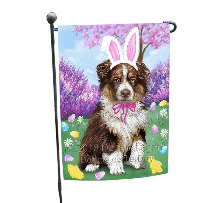 Australian Shepherd Dog Easter Holiday Garden Flag GFLG48949
